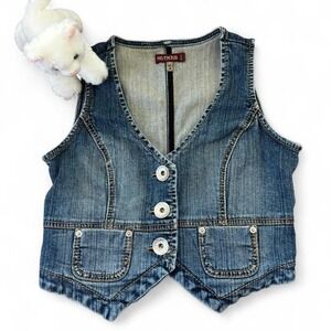y2k denim vest